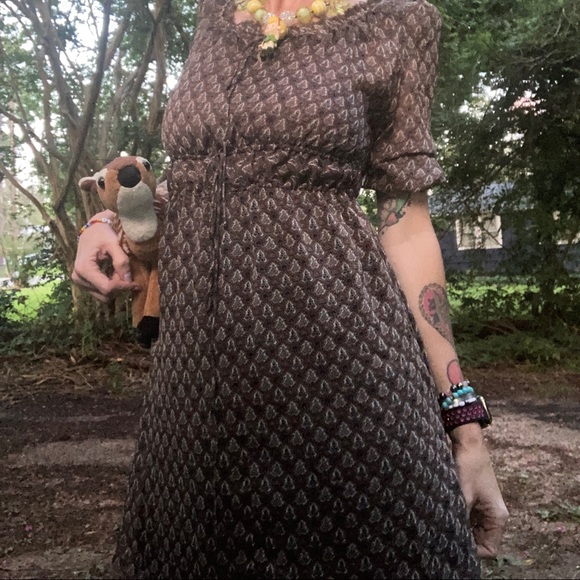 Francesca’s Size Small Brown Paisley Dress Small - Picture 13 of 13